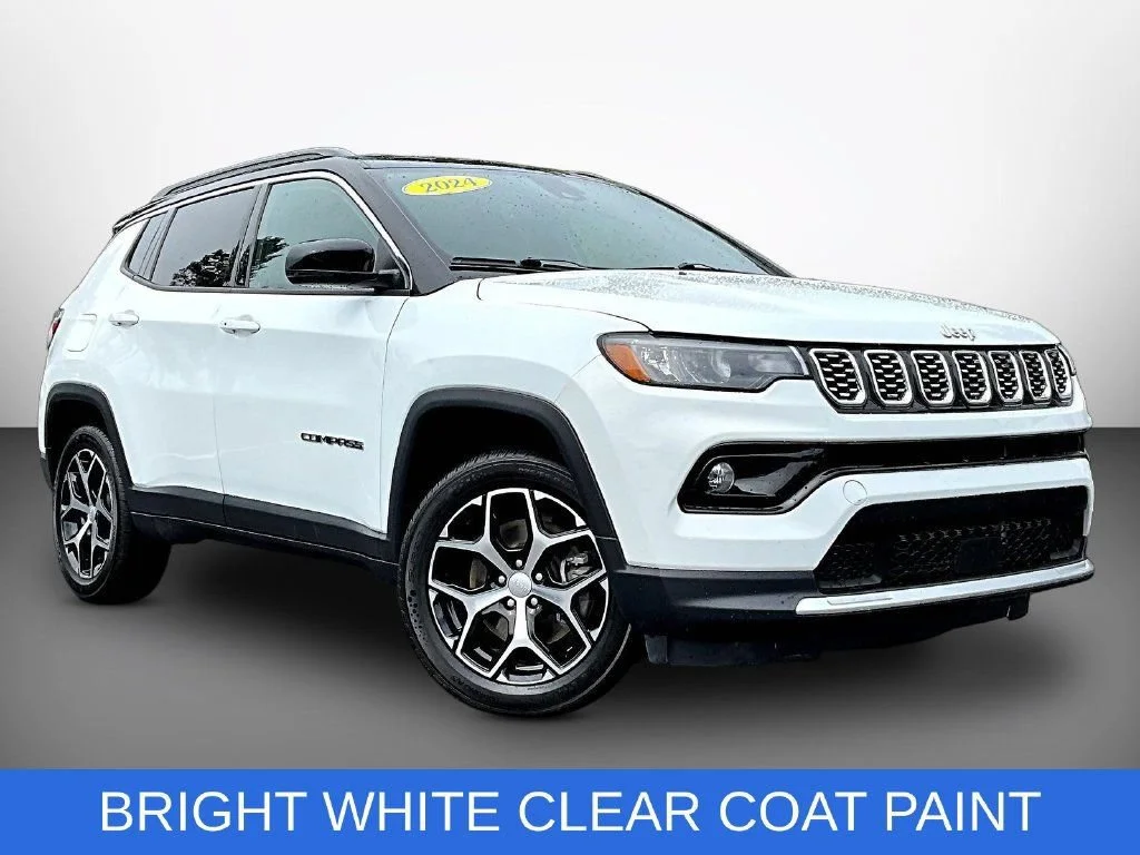 Used 2024 Bright White Clearcoat Jeep Limited image 1