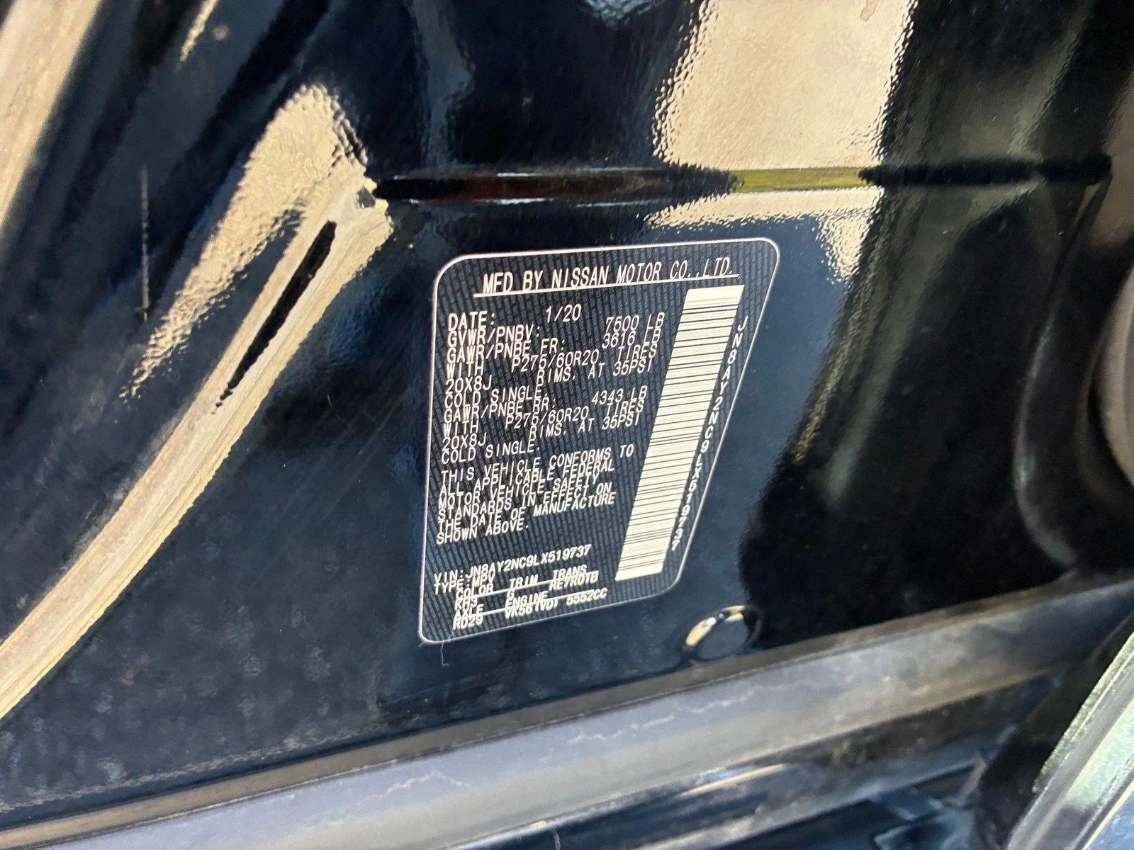Used 2020 Super Black Nissan SL image 33