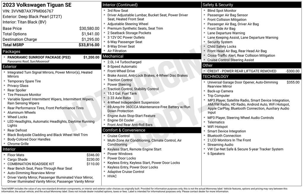 Certified Used 2023 Black Volkswagen 2.0T SE image 37