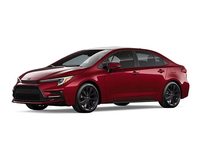 New 2027 Ruby Flare Pearl with Inked roof Toyota SE image 13