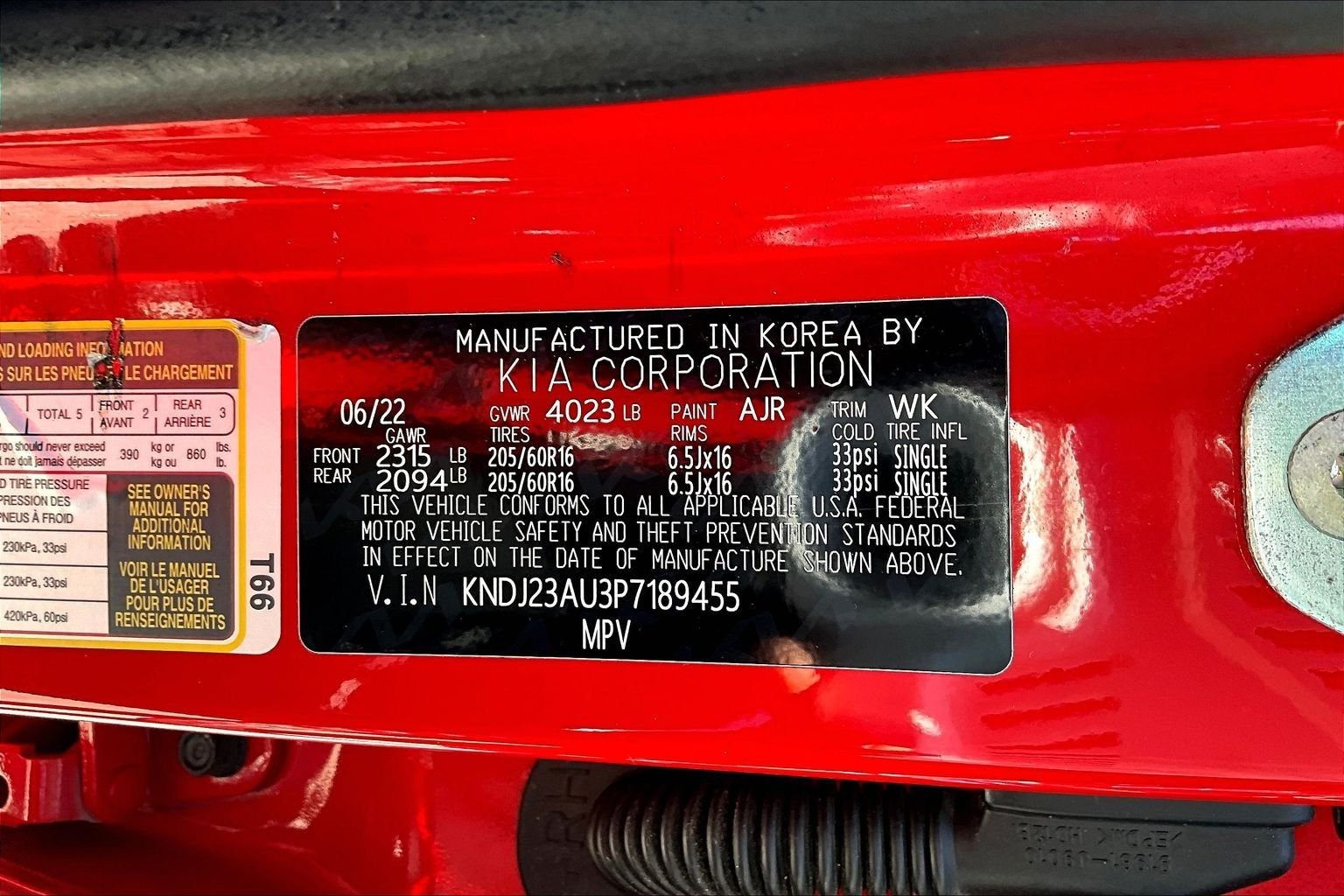 Used 2023 Red Kia LX image 20
