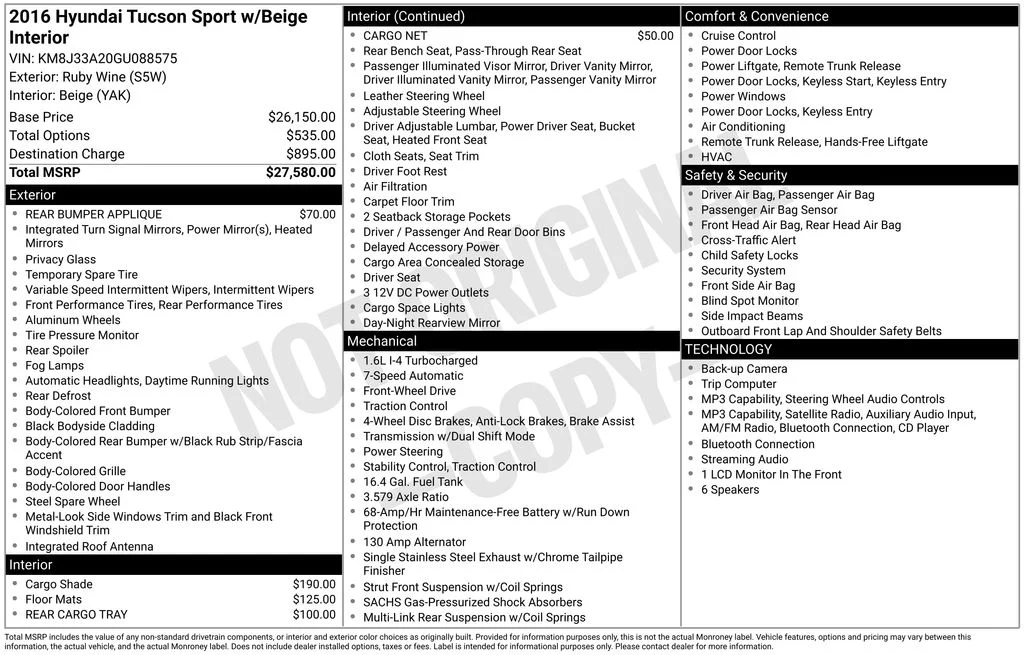 Used 2016 Ruby Wine Hyundai Sport image 36