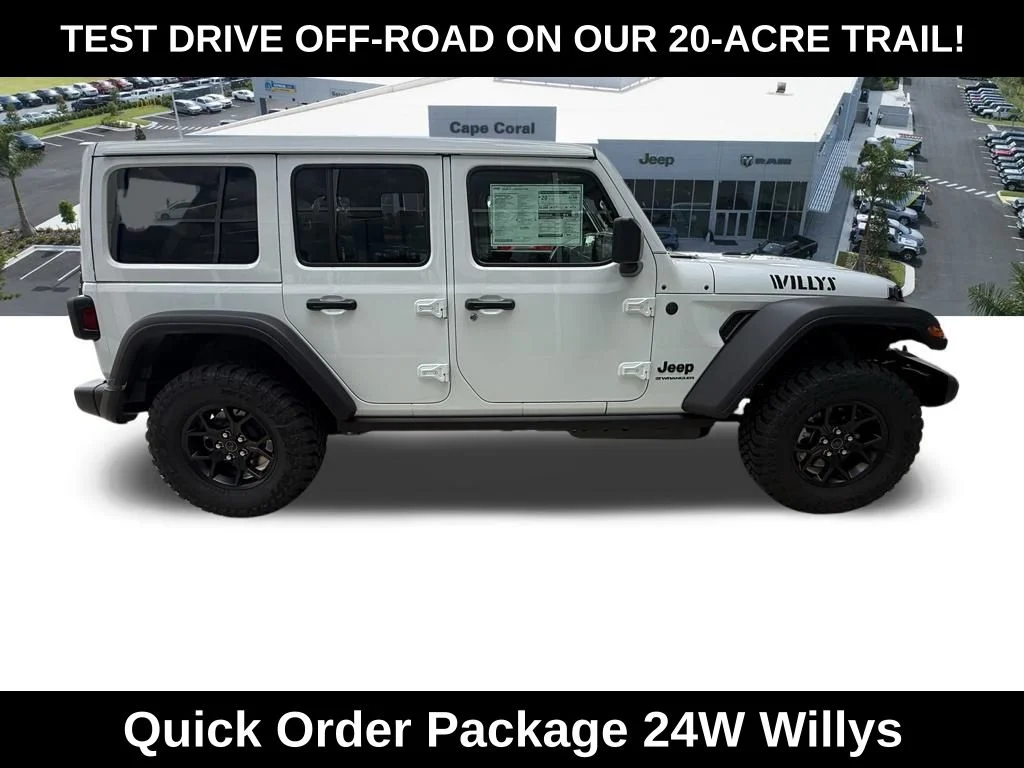 New 2026 Bright White Clear-Coat Exterior Paint Jeep Willys image 3