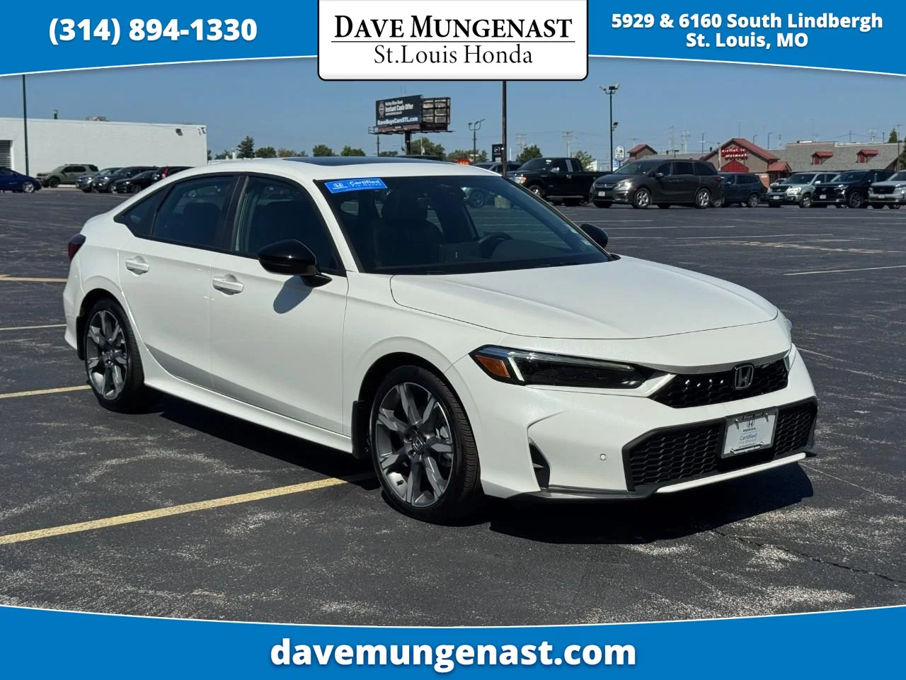 Certified Used 2026 Platinum White Pearl Honda 2WD Sport Touring Hybrid image 1