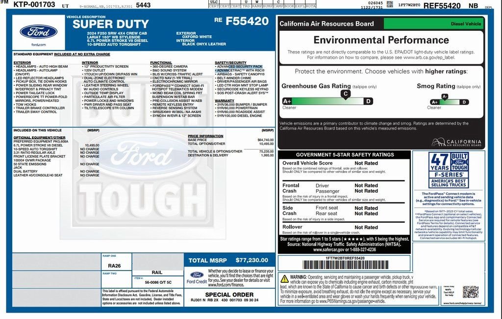 Certified Used 2024 White Ford Lariat image 2