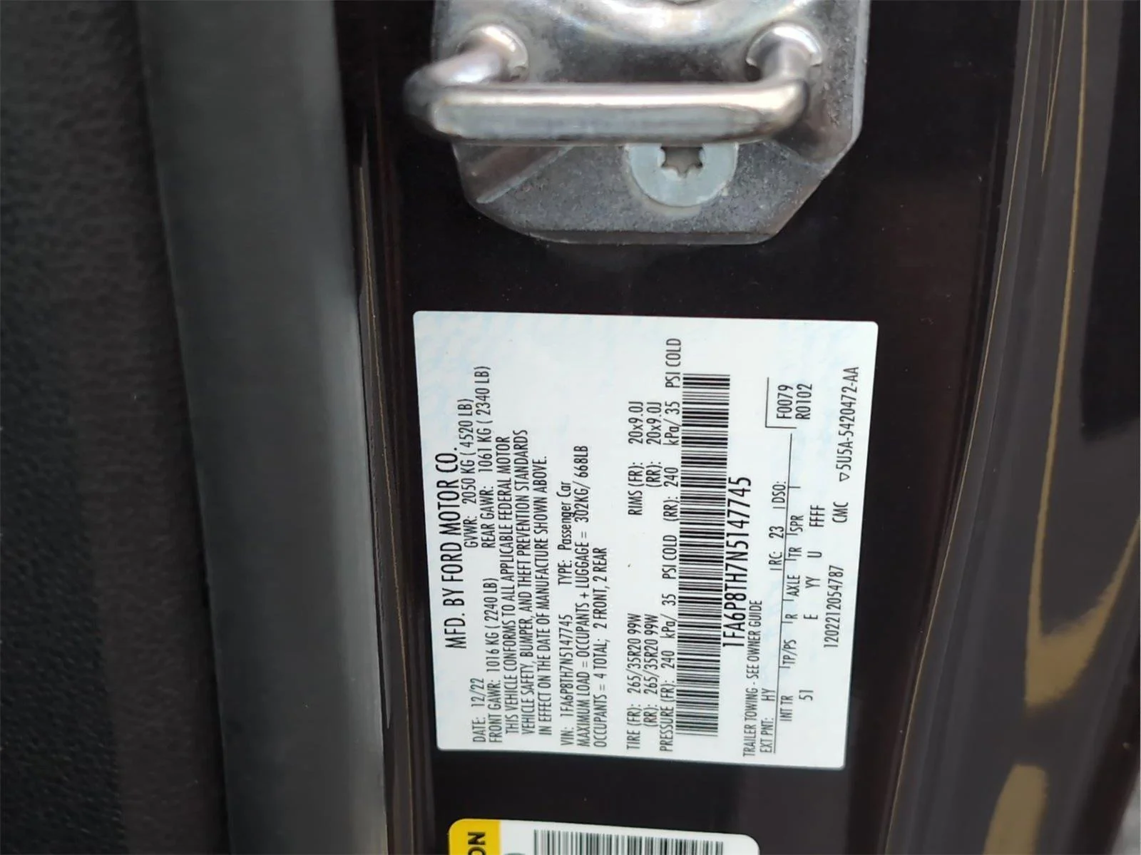 Used 2022 Dark Matter Gray Ford EcoBoost Premium image 16
