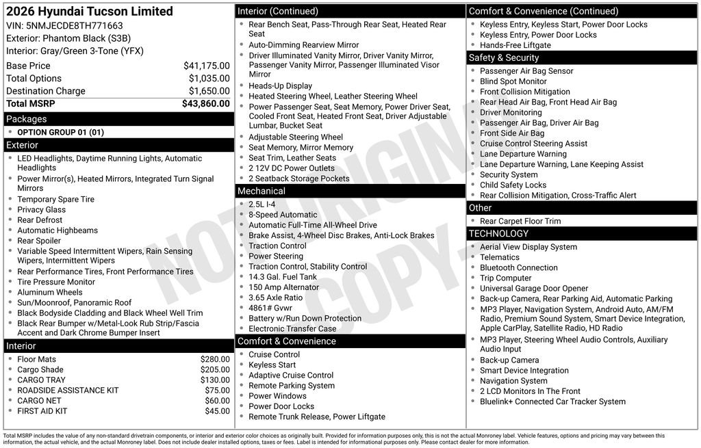 New 2026 Black Hyundai Limited image 3