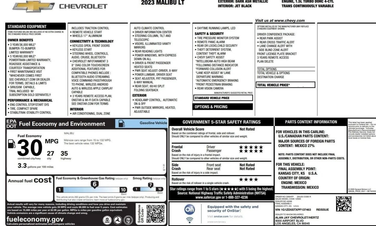 1G1ZD5STXPF137463