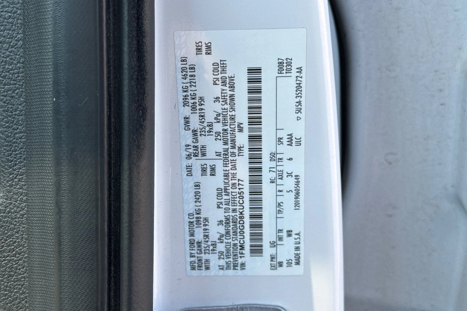 Used 2019 White Ford SE image 31