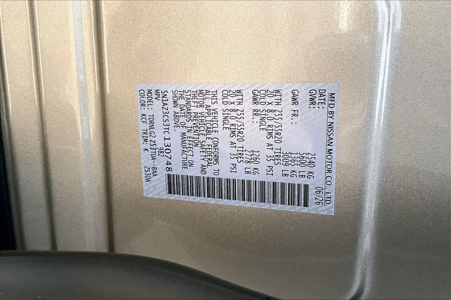 New 2026 Champagne Silver Metallic Nissan SL image 19