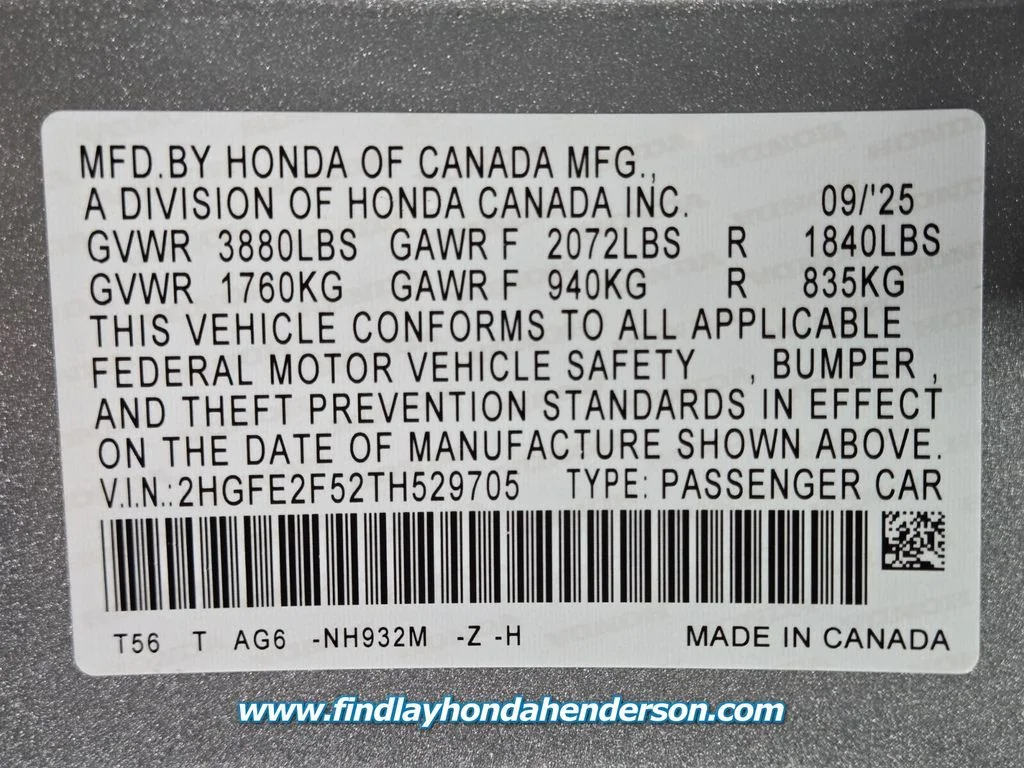 2026 Honda Civic Sport - Photo 13