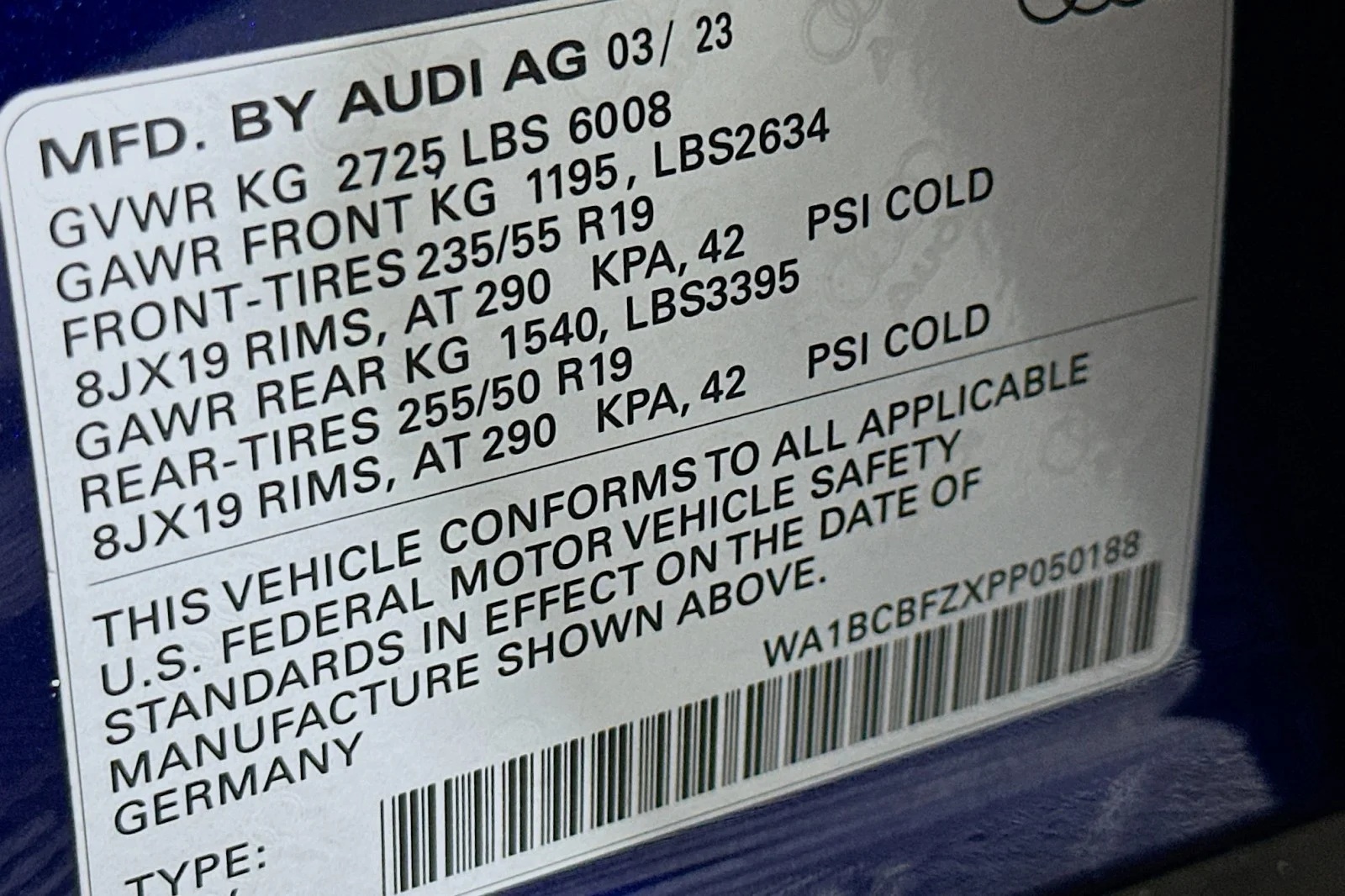 Used 2023 Navarra Blue Metallic Audi Premium Plus image 24