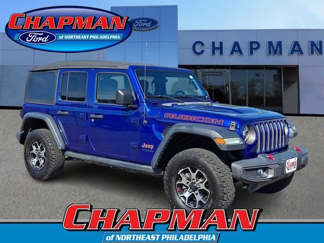Used 2020 Ocean Blue Metallic Jeep Unlimited Rubicon image 1