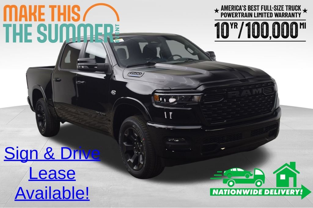 New 2026 Diamond Black Crystal Pearl-Coat Exterior Paint RAM Big Horn/Lone Star image 1