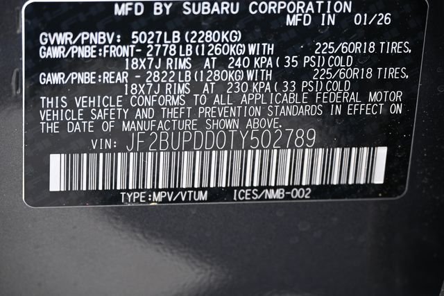 New 2026 Gray Subaru Limited image 21