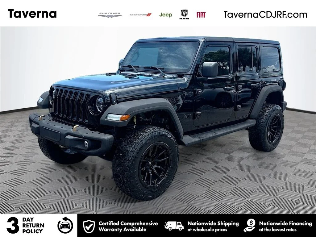 Used 2021 Black Jeep Unlimited Sport Altitude image 1