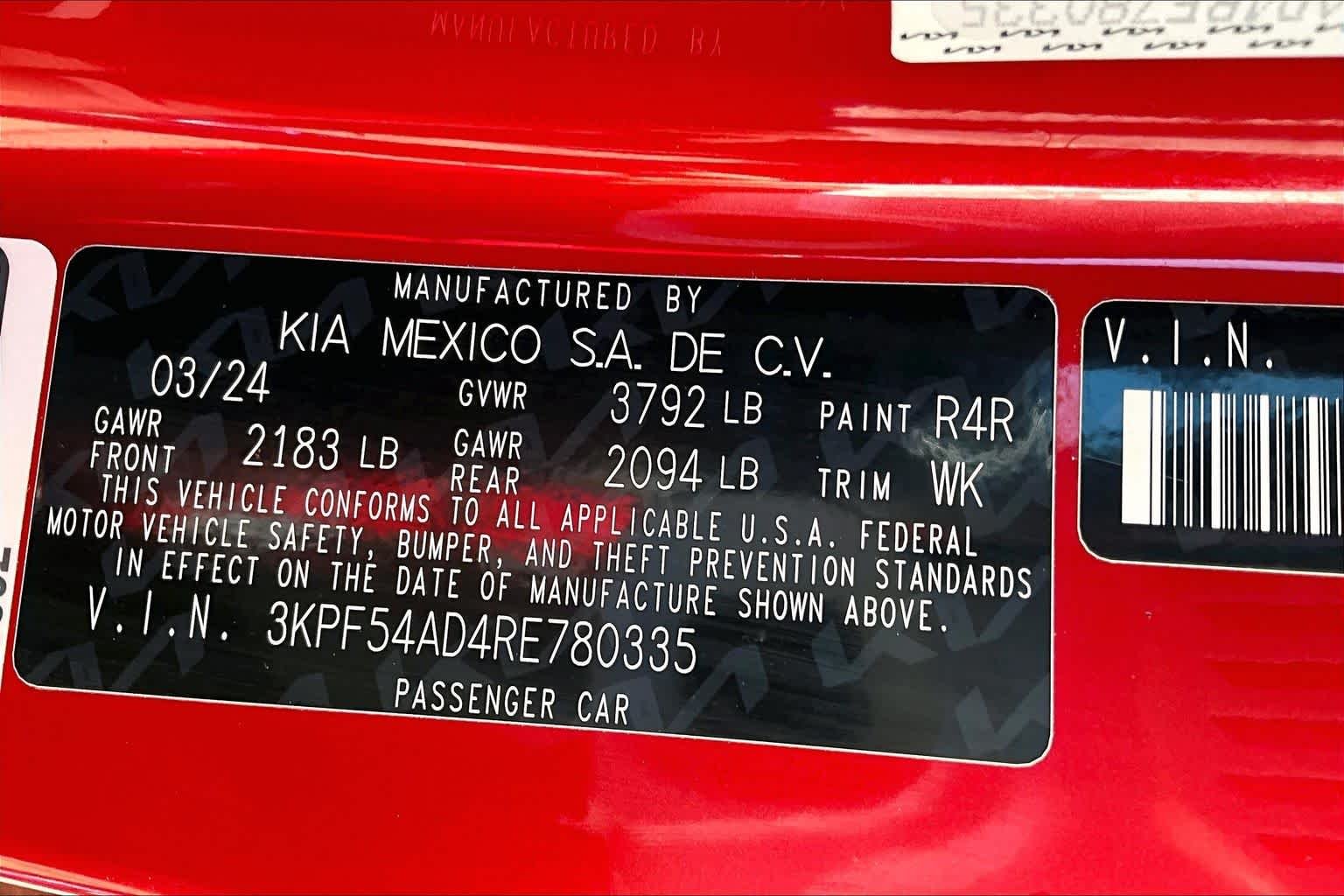 Used 2024 Currant Red Kia GT-Line image 32