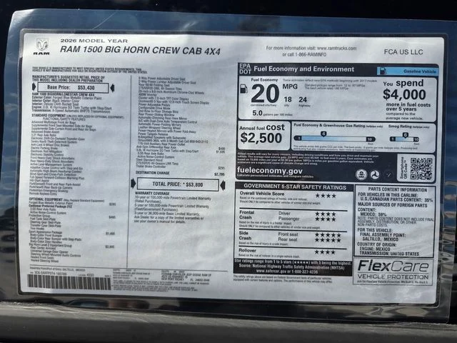 New 2026 Forged Blue Metallic Exterior Paint RAM Big Horn/Lone Star image 3