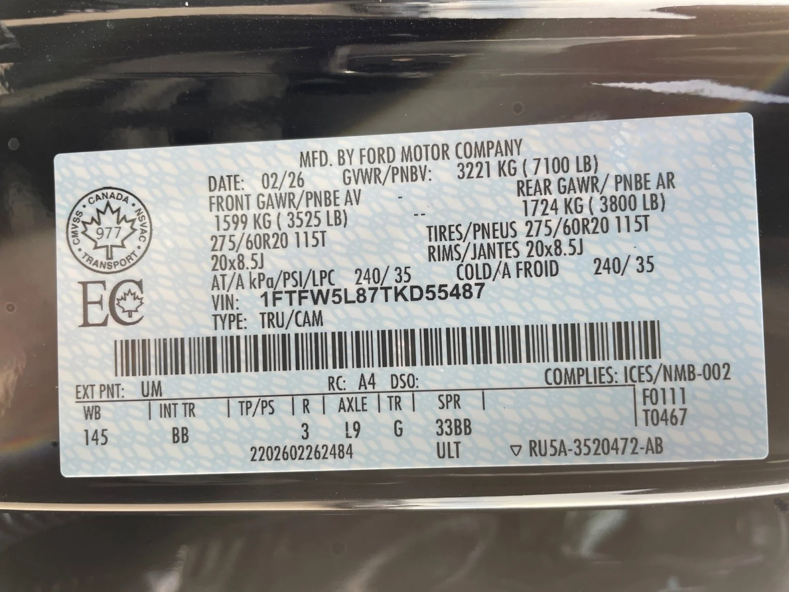 New 2026 Agate Black Metallic Ford Lariat image 20