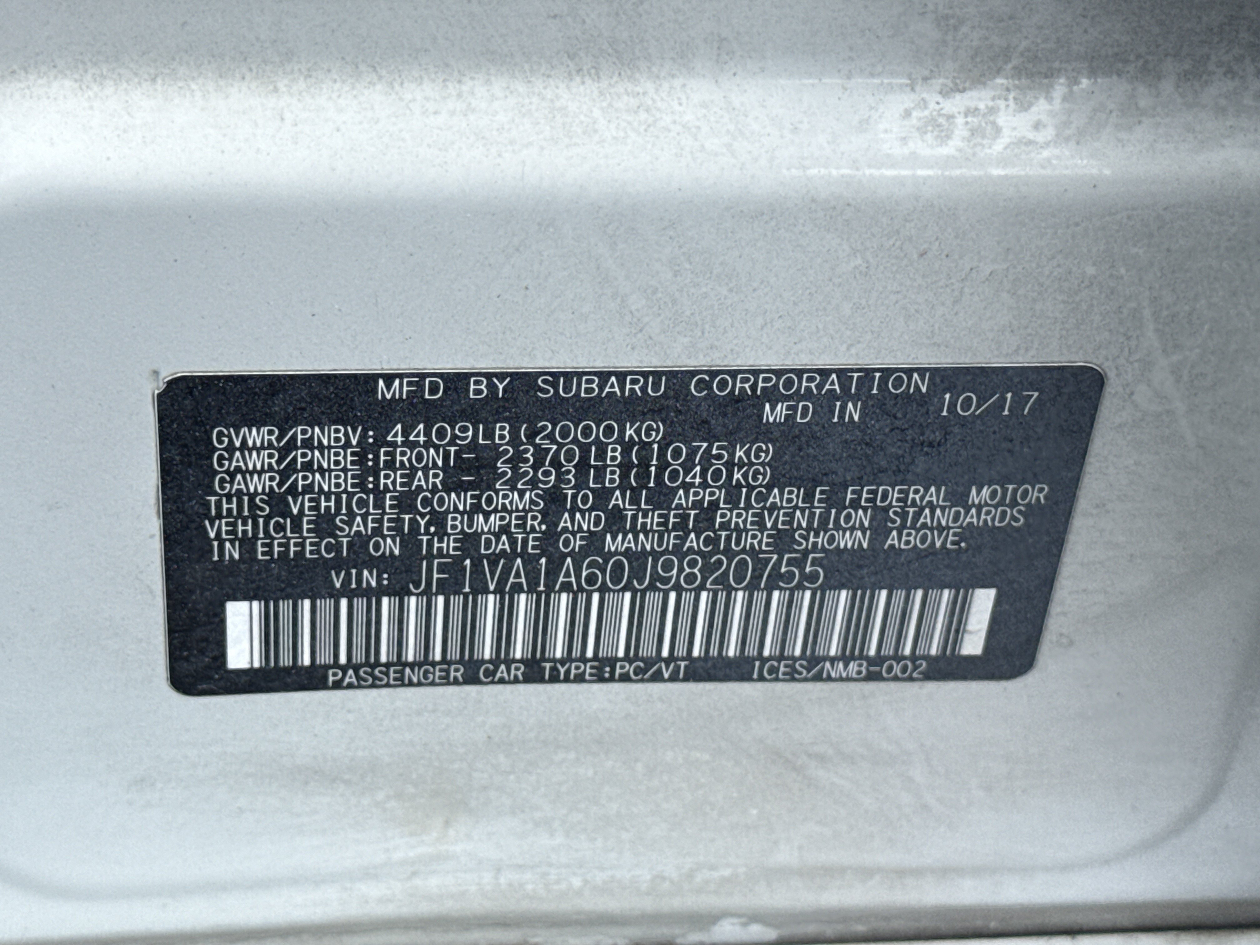 Used 2018 Crystal White Pearl Subaru Base image 46