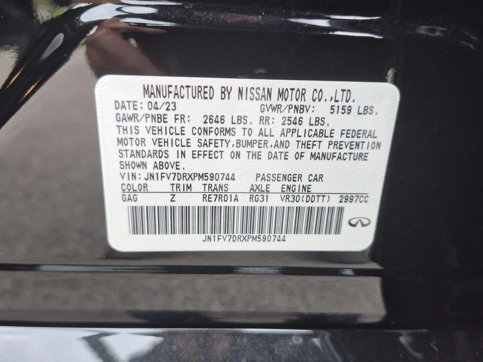 Used 2023 Midnight Black INFINITI RED SPORT 400 image 41