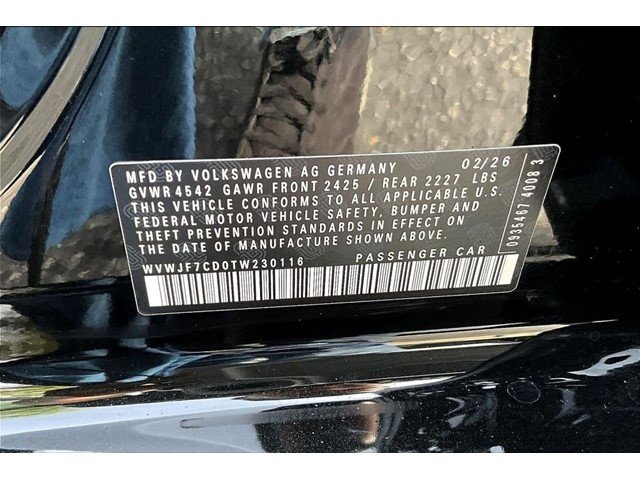 New 2026 Mythos Black Metallic Volkswagen 2.0T image 19