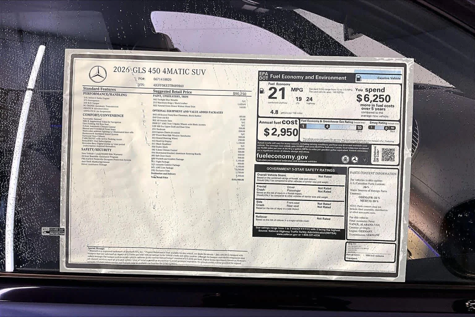New 2026 Twilight Blue Metallic Mercedes-Benz GLS 450 image 18