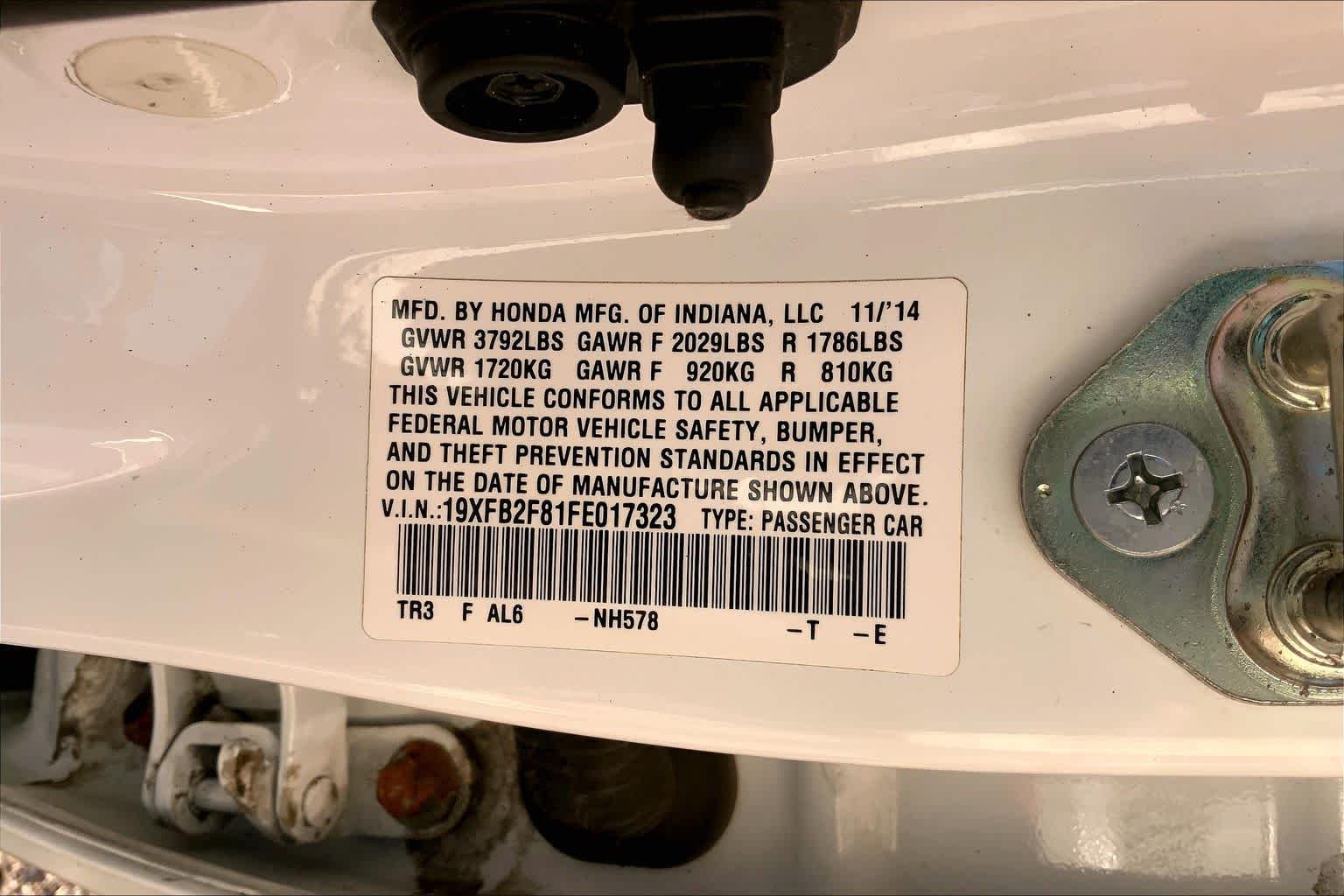 Used 2015 Taffeta White Honda EX image 34