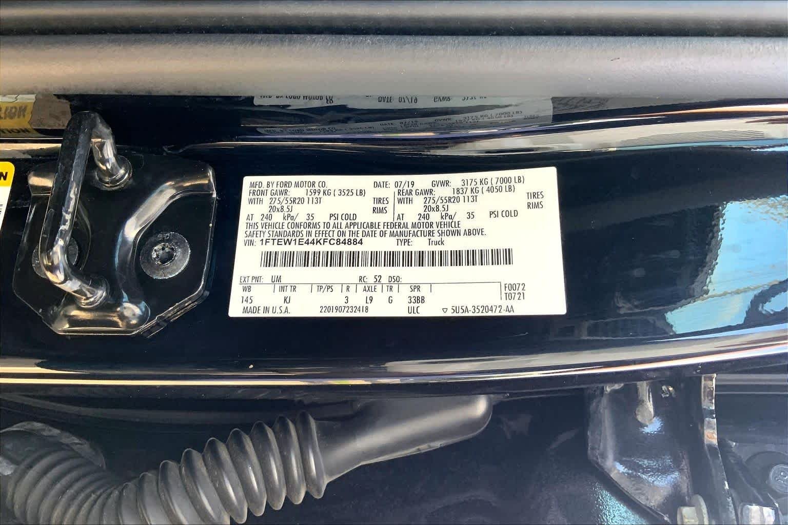 Used 2019 Agate Black Metallic Ford King Ranch image 37