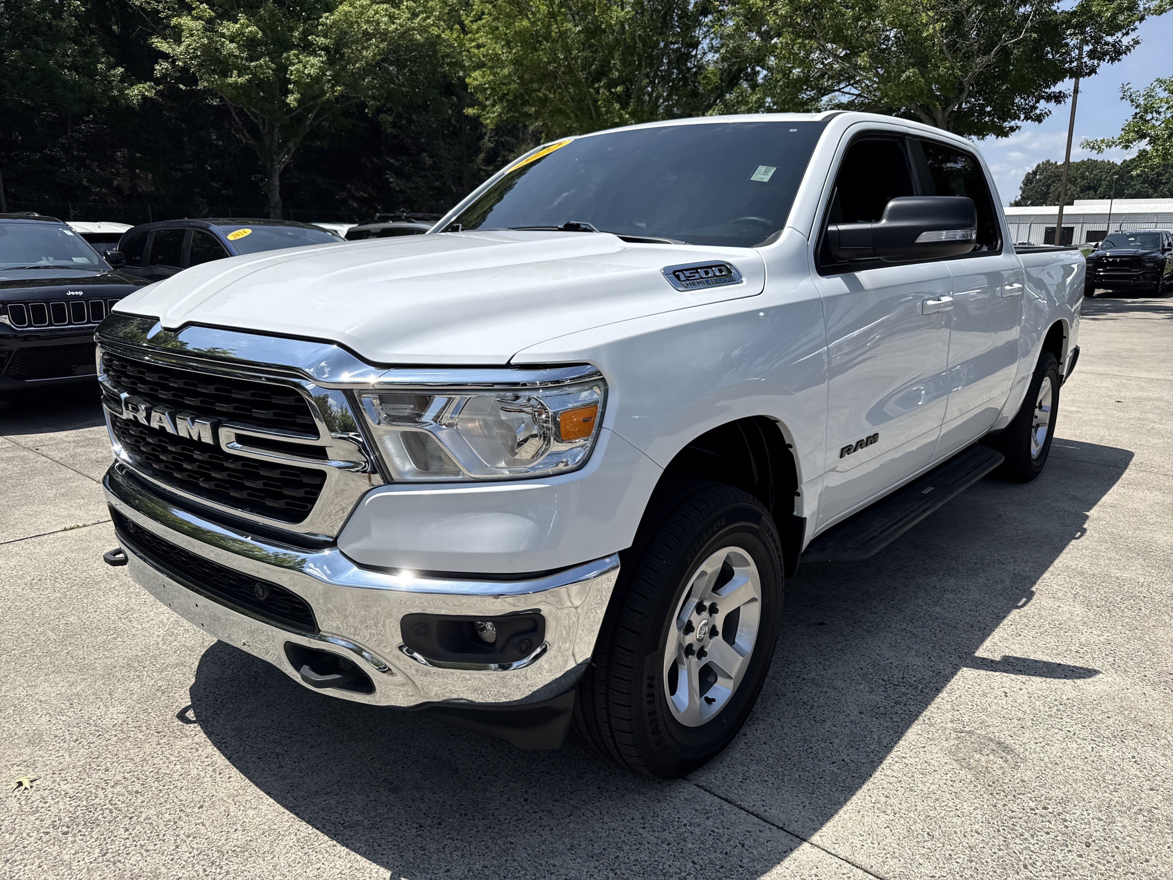 Used 2022 Bright White Clearcoat Ram Big Horn image 3