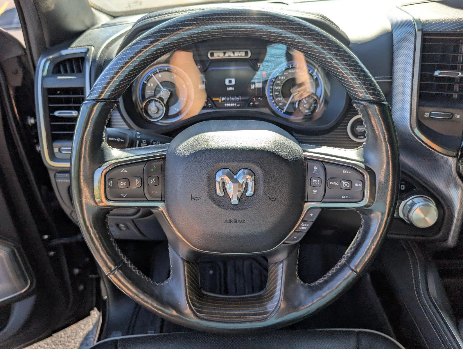 Used 2020 Diamond Black Crystal Pearlcoat Ram Limited image 19