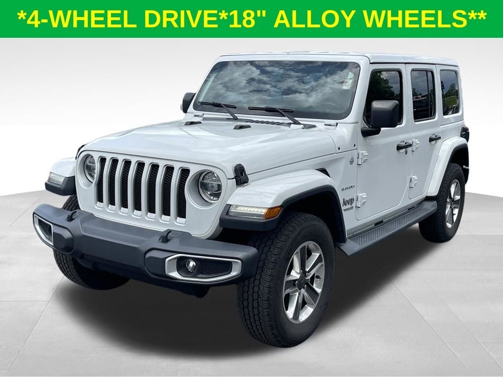 Used 2019 Bright White Clearcoat Jeep Unlimited Sahara image 3