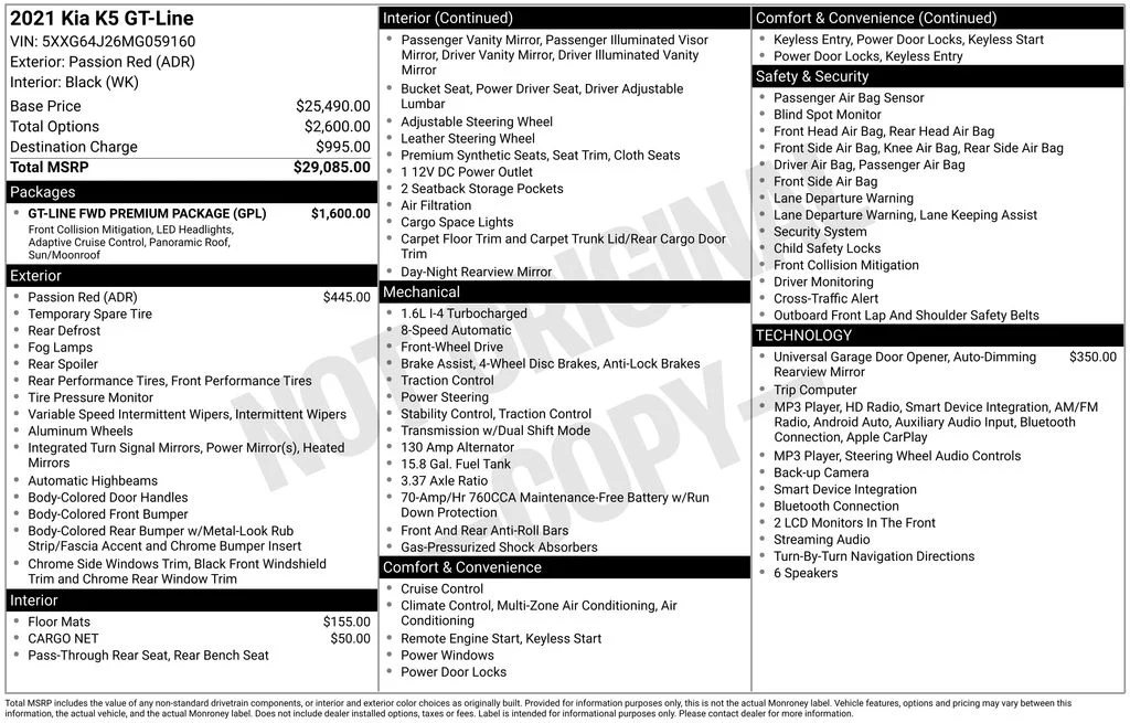 Used 2021 Red Kia GT-Line image 2
