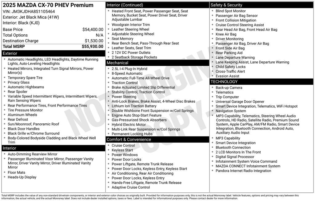 Certified Used 2025 Jet Black Mazda Premium image 5