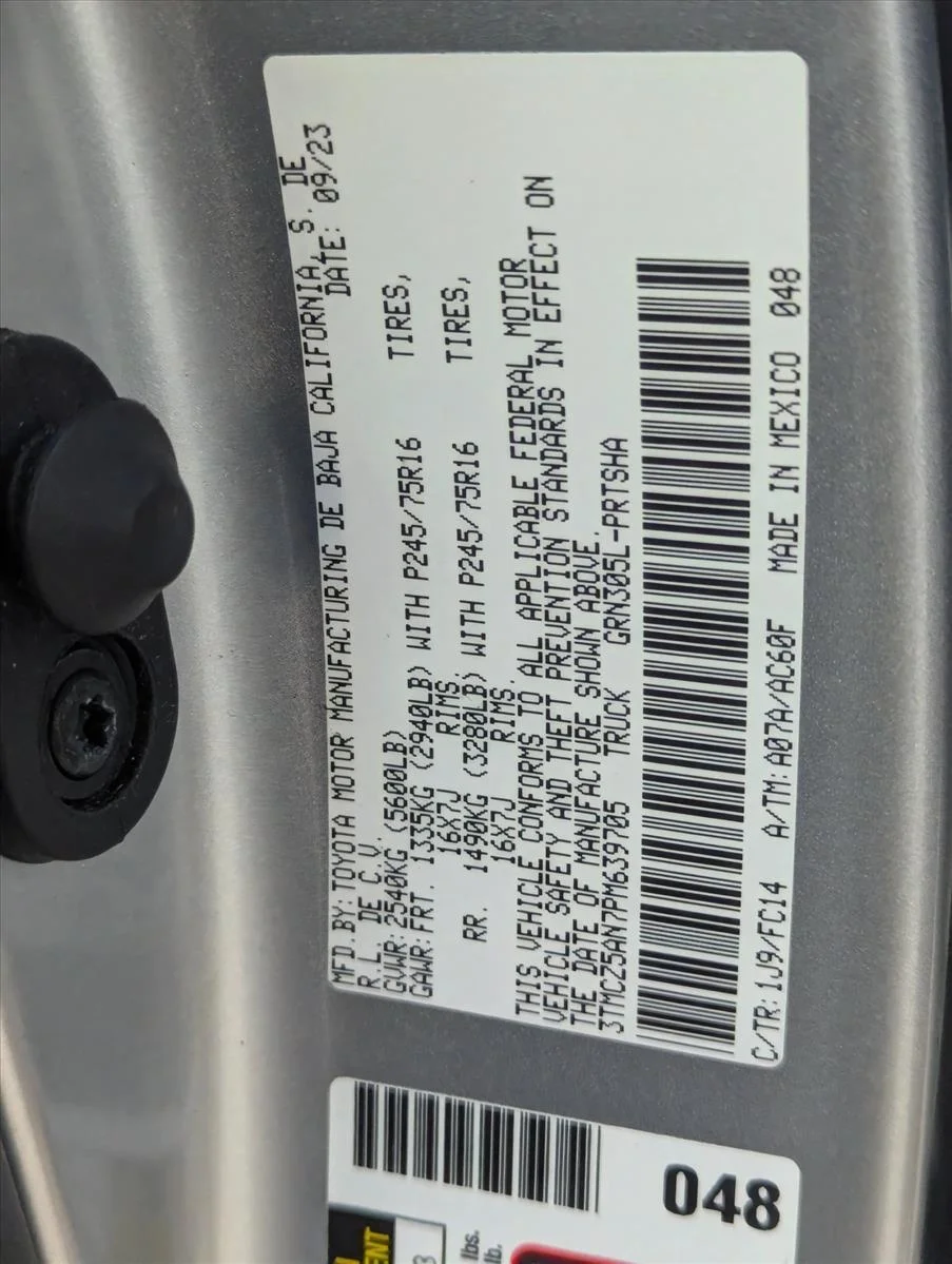 Used 2023 Celestial Silver Metallic Toyota SR5 image 23