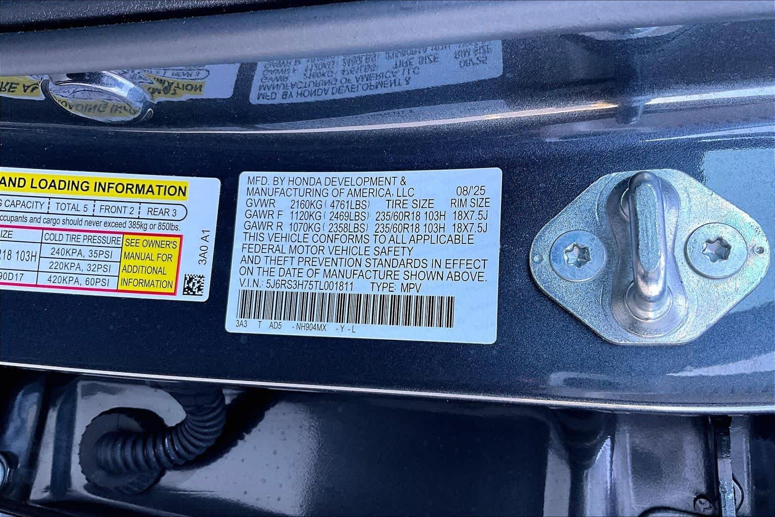 Used 2026 Meteorite Gray Metallic Honda EX-L image 29
