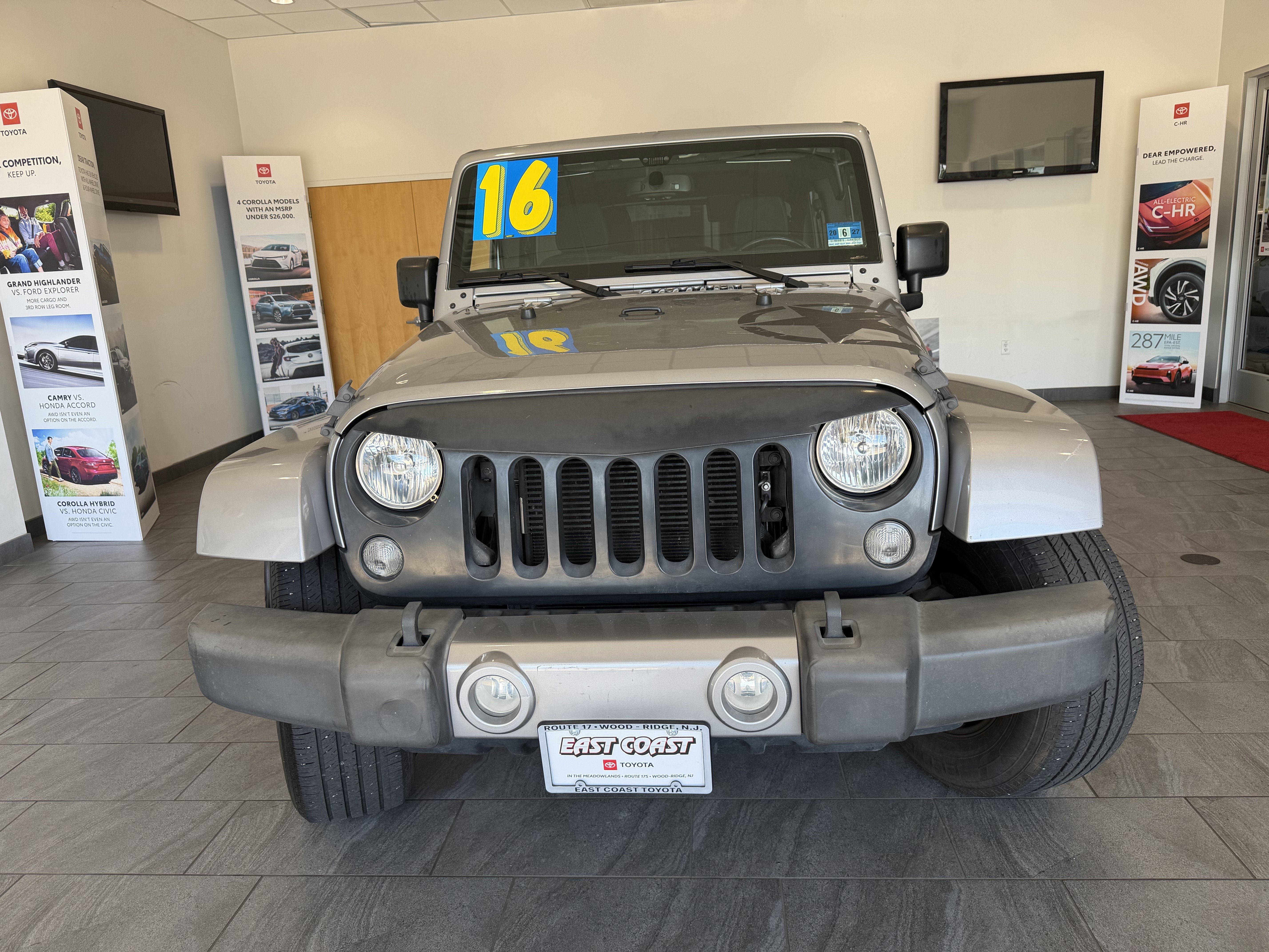 Used 2016 Jeep Wrangler Unlimited Sahara with VIN 1C4BJWEG3GL236102 for sale in Wood-Ridge, NJ