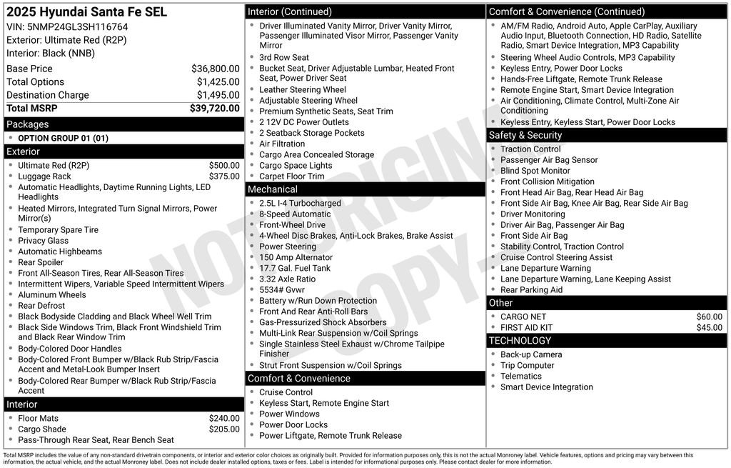 Used 2025 Red Hyundai SEL image 7