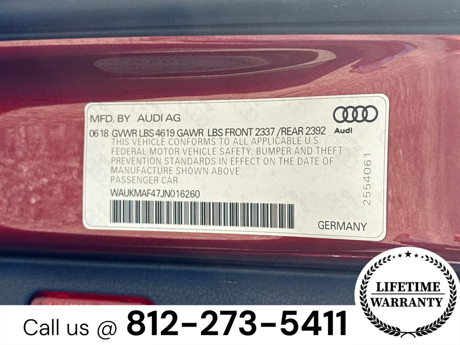 Used 2018 Matador Red Metallic Audi Premium image 33