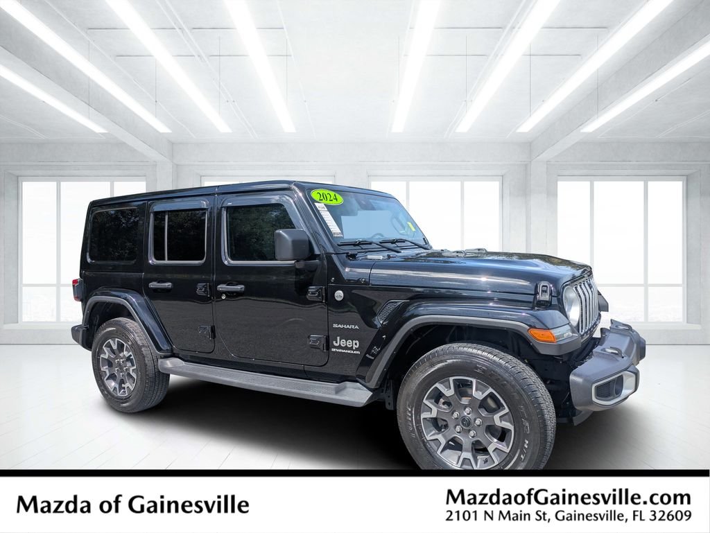 Used 2024 Black Jeep Sahara image 1