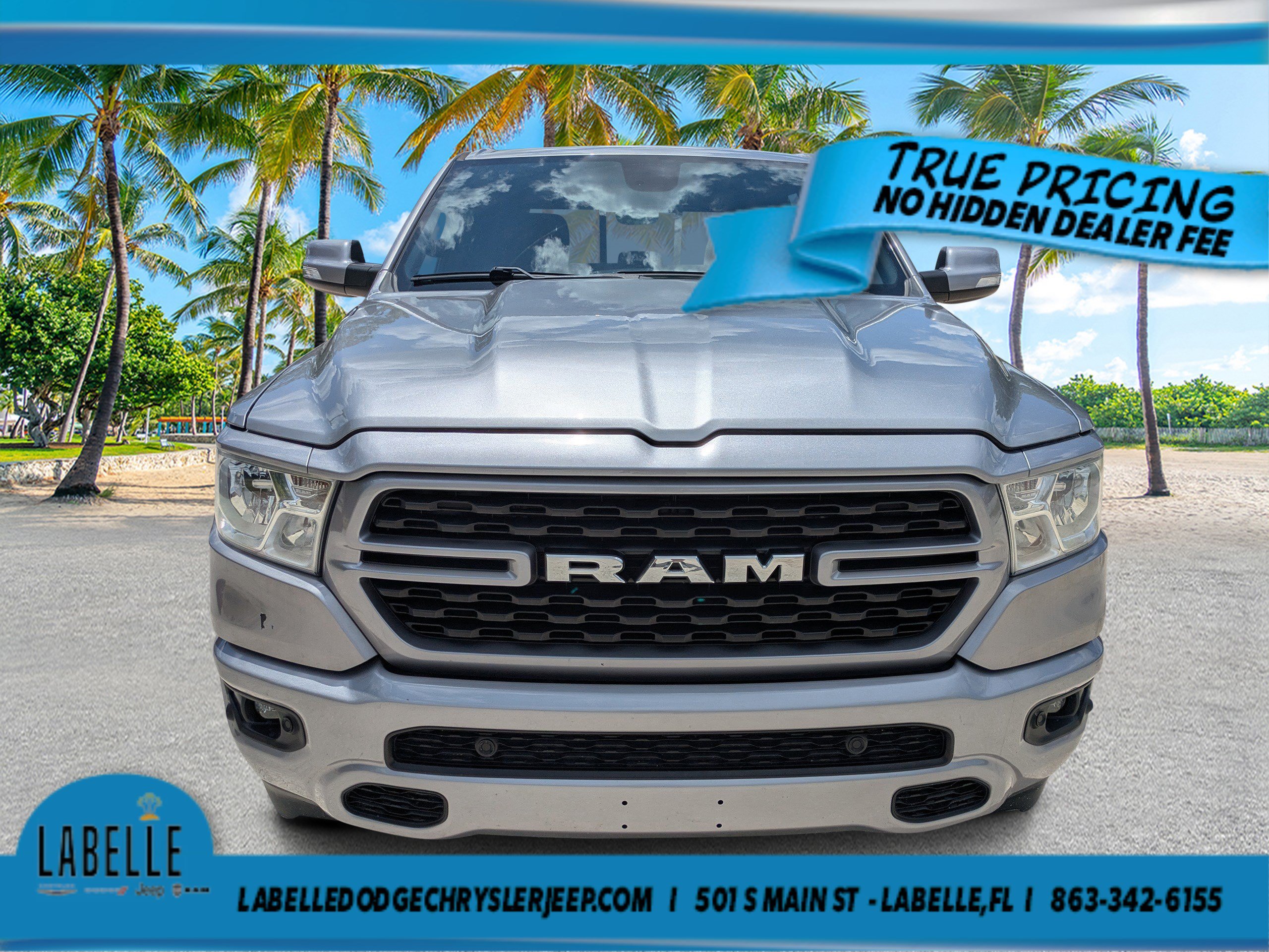 Used 2022 Billet Silver Metallic Clearcoat Ram Big Horn image 8