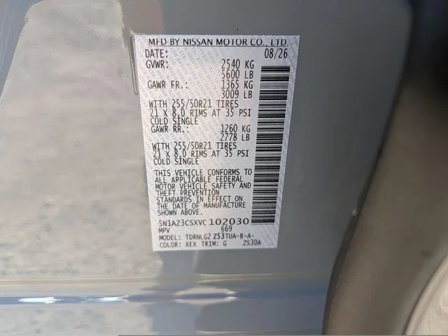 New 2027 Boulder Gray Pearl / Super Black Two-tone Nissan Dark Armor image 32