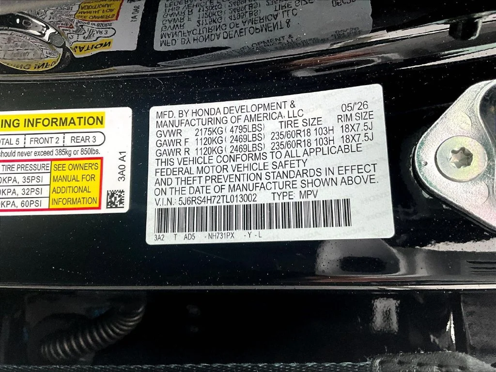 Used 2026 Crystal Black Pearl Honda EX-L image 20