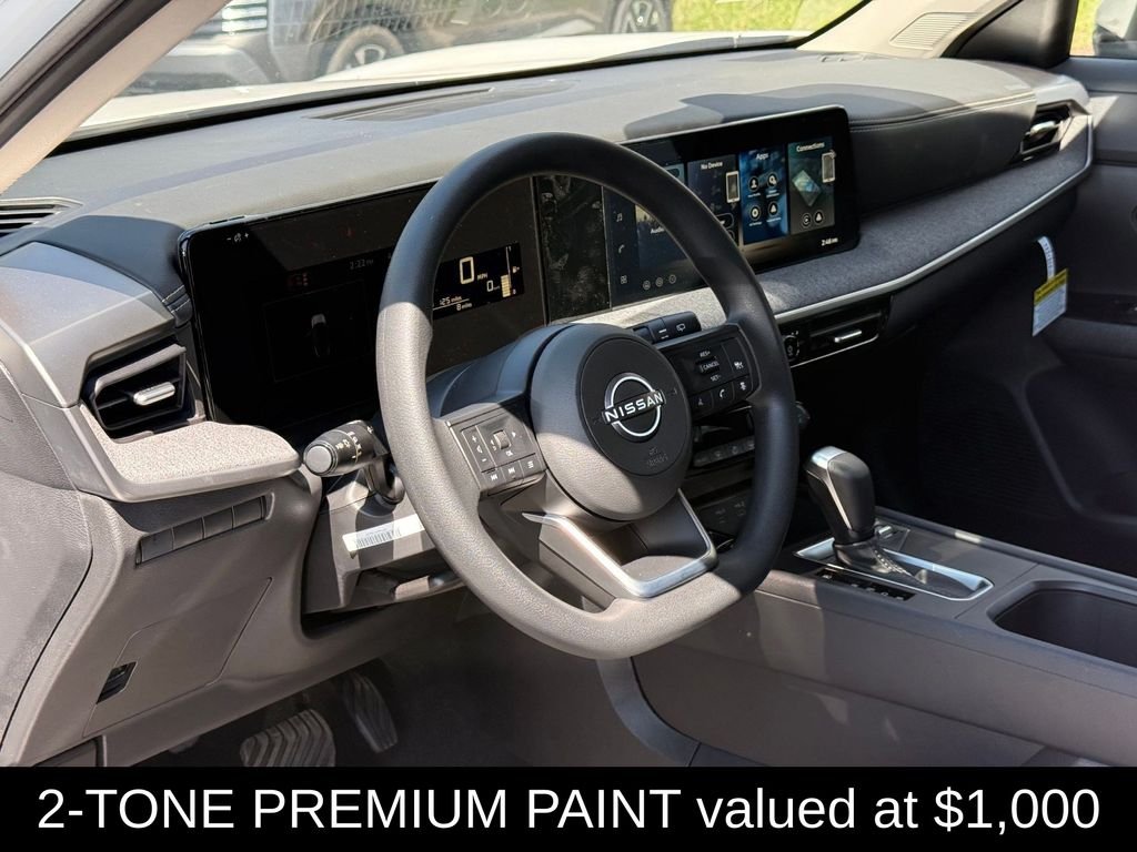 New 2026 Aspen White TriCoat / Super Black Two-tone Nissan SV image 5