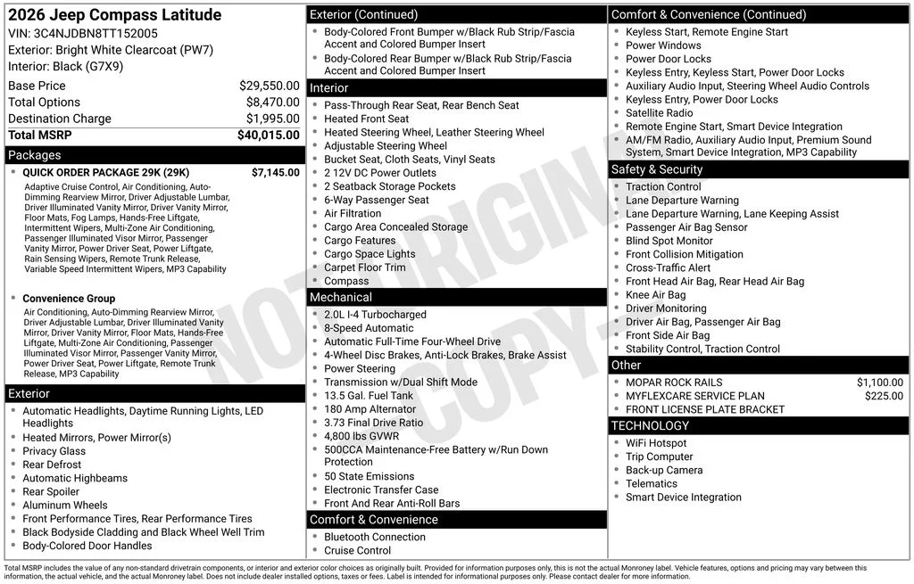 New 2026 Bright White Clearcoat Jeep Latitude image 6