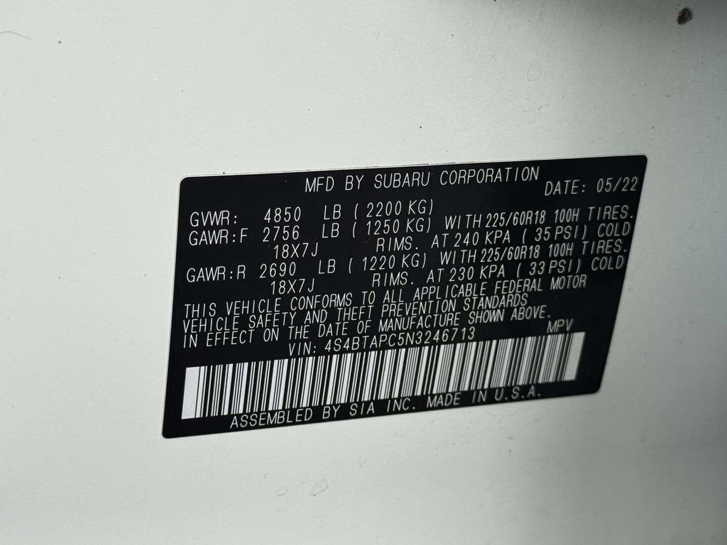 Used 2022 White Subaru Touring image 30