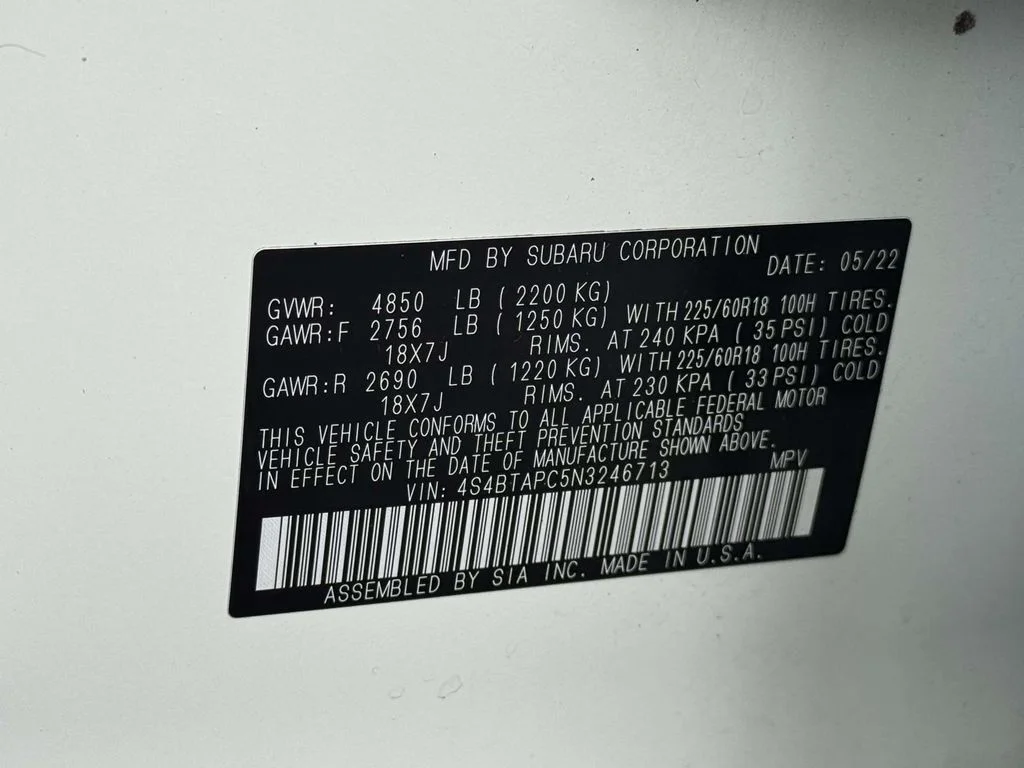 Used 2022 White Subaru Touring image 30
