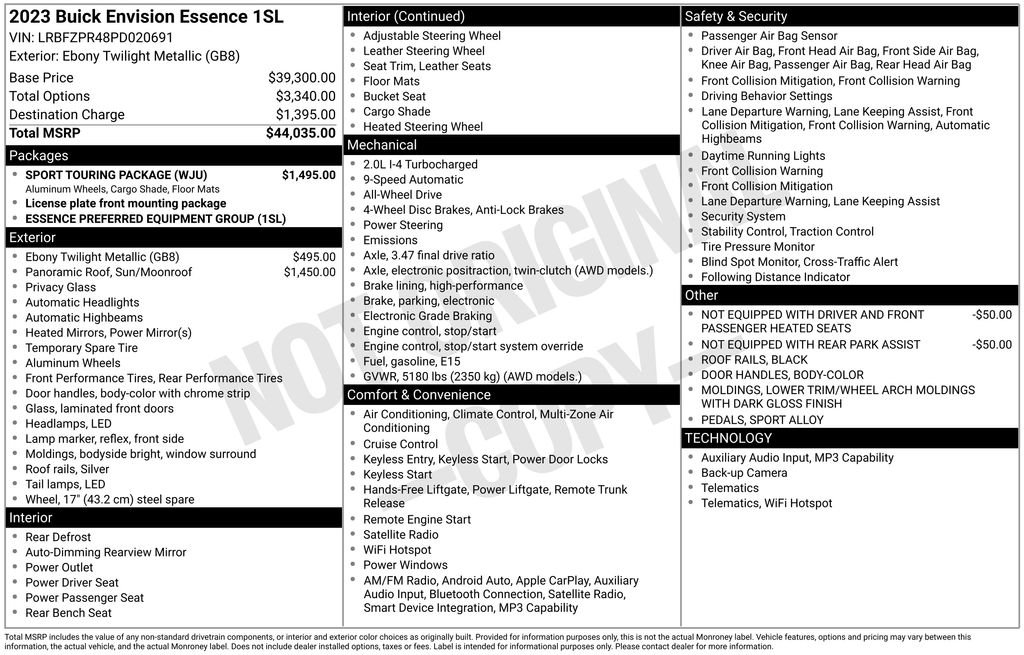 Used 2023 Black Buick Essence image 33
