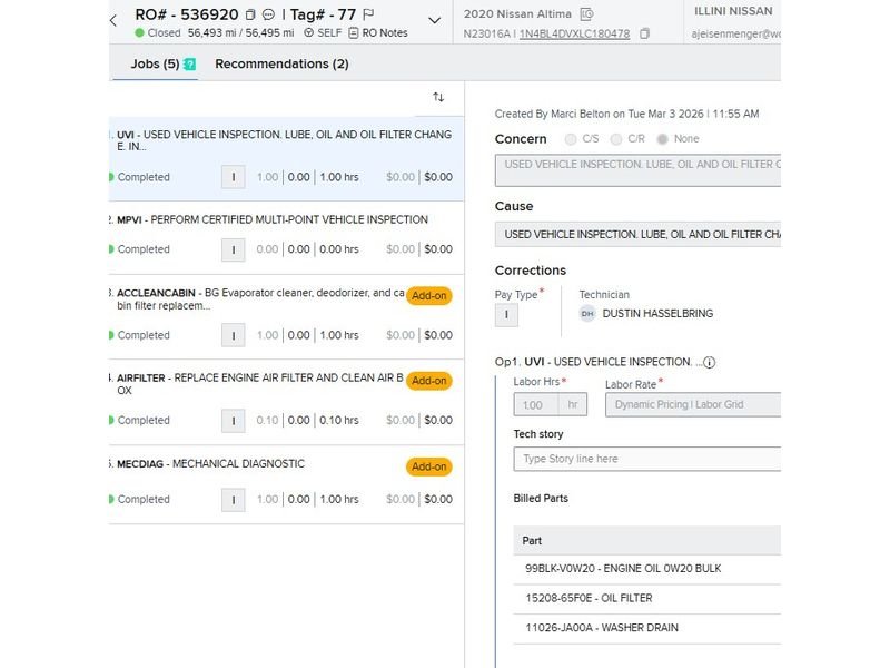 Used 2020 Nissan Altima SV with VIN 1N4BL4DVXLC180478 for sale in Champaign, IL