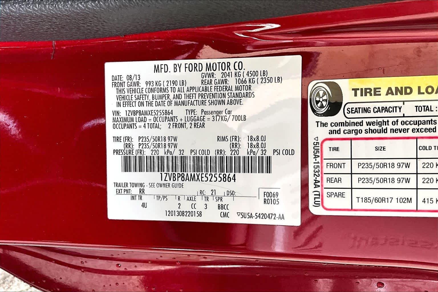Used 2014 Ruby Red Metallic Tinted Clearcoat Ford V6 Premium image 29